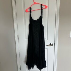 Urban Outfitters Black Maxi Dress with Tie Straps